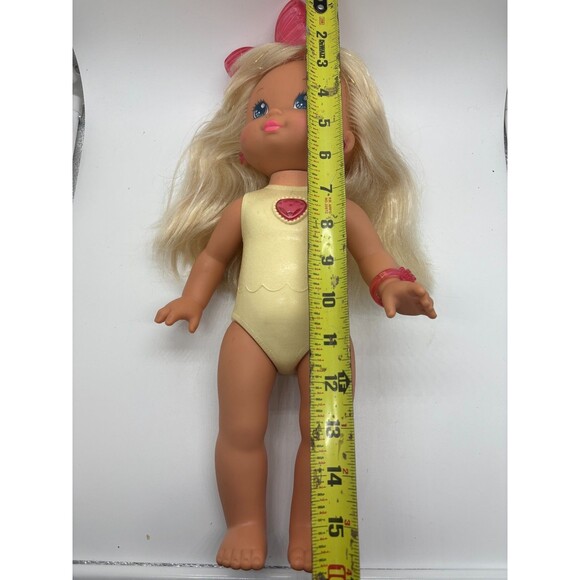 Vintage Mattel PJ Sparkles 15" Doll Lights Up & Works 1988 Pink Bow - Picture 2 of 3